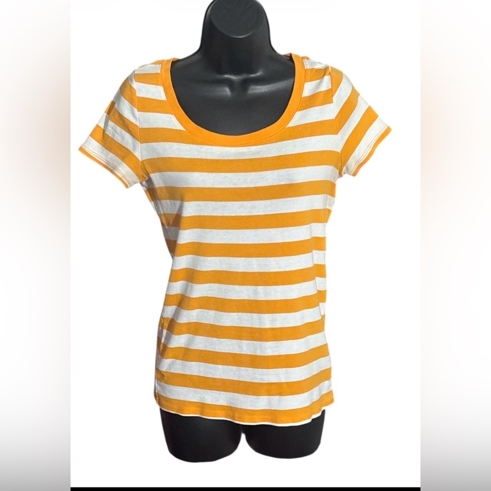 MERONA The Ultimate Tee Orange & White Striped Short-sleeves Tee - Picture 2 of 4